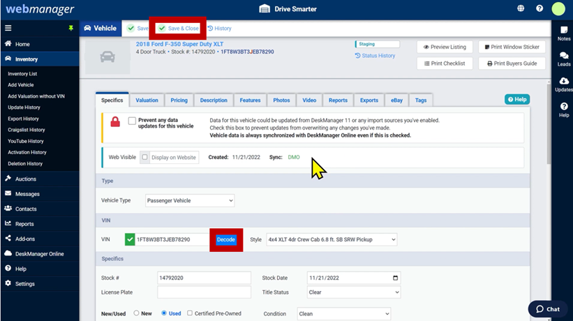 WebManager Walkthrough