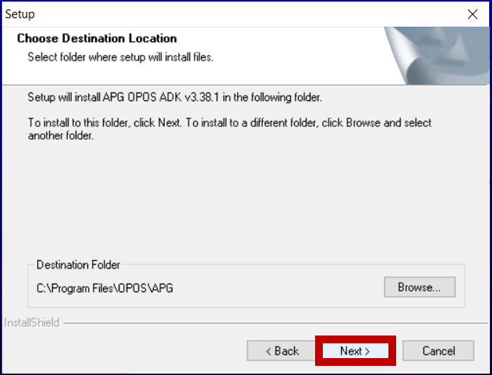 APG Cash Drawer OPOS Installation