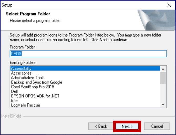 APG Cash Drawer OPOS Installation