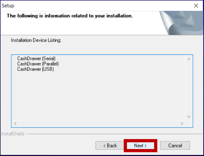 APG Cash Drawer OPOS Installation